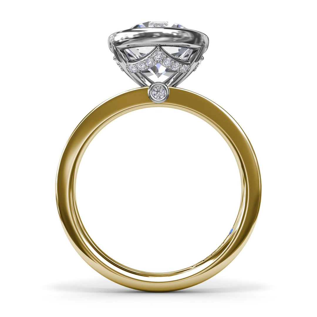 Bezel-Set Round Diamond Engagement Ring