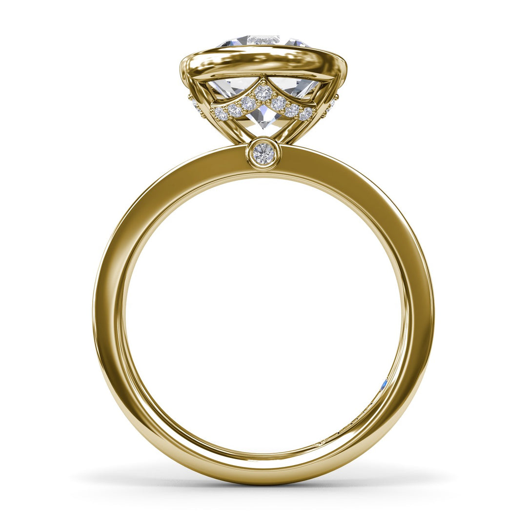 Bezel-Set Round Diamond Engagement Ring