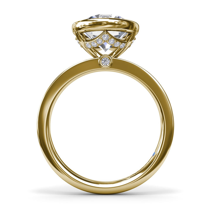 Bezel-Set Round Diamond Engagement Ring