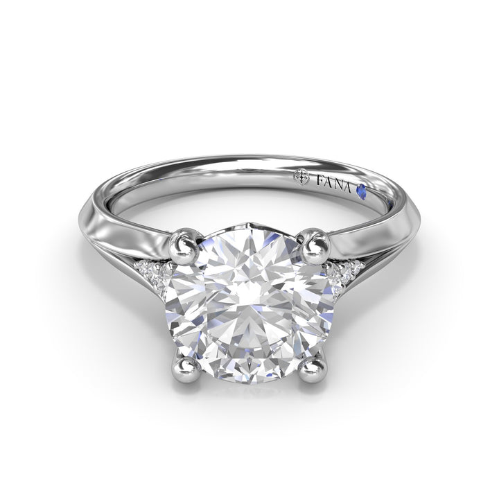 Split Shank Round Diamond Engagement Ring
