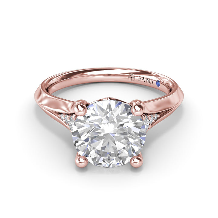 Split Shank Round Diamond Engagement Ring