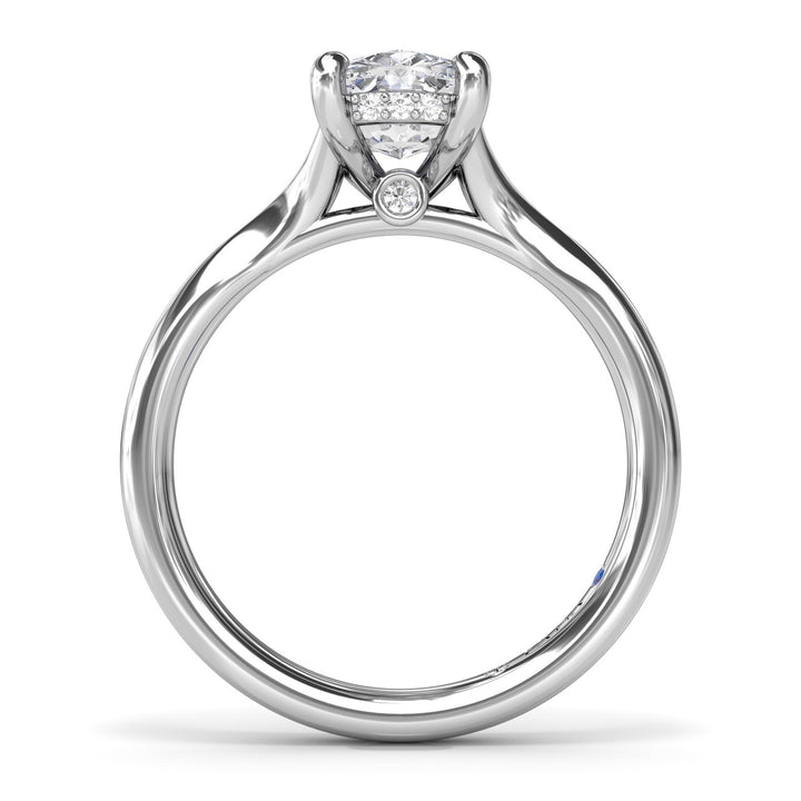 Cushion Cut Split Shank Engagement Ring