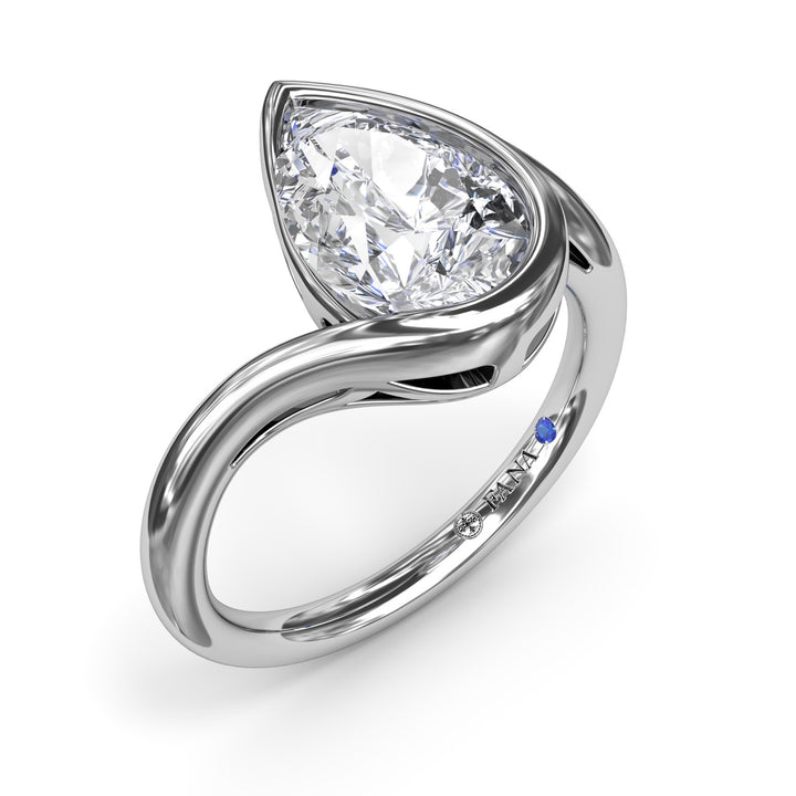 Bypass Pear Diamond Engagement Ring