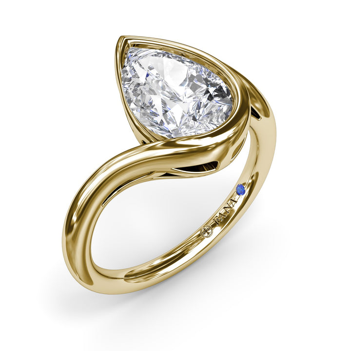 Bypass Pear Diamond Engagement Ring