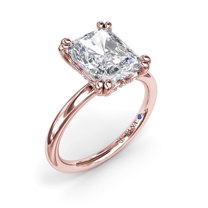 Solitaire Radiant Diamond Engagement Ring