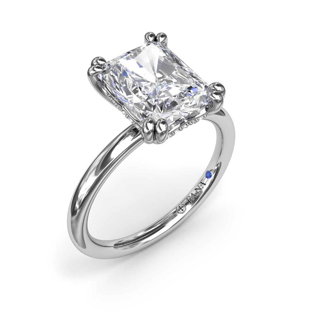 Solitaire Radiant Diamond Engagement Ring