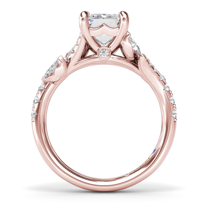 Emerald Cut Vine-Inspired Engagement Ring