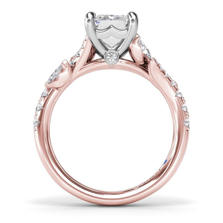 Emerald Cut Vine-Inspired Engagement Ring