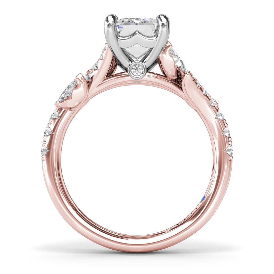 Emerald Cut Vine-Inspired Engagement Ring
