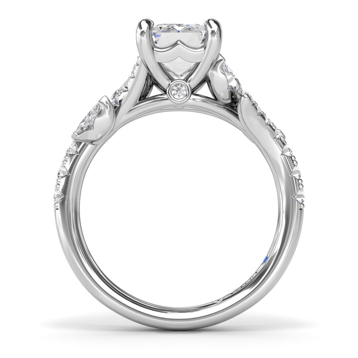 Emerald Cut Vine-Inspired Engagement Ring