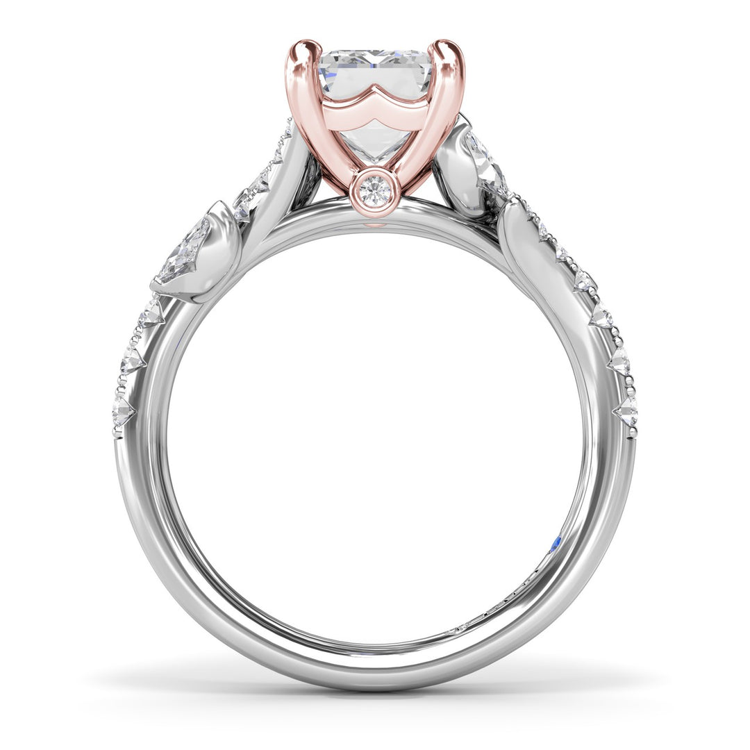 Emerald Cut Vine-Inspired Engagement Ring