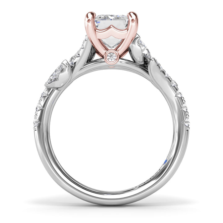 Emerald Cut Vine-Inspired Engagement Ring