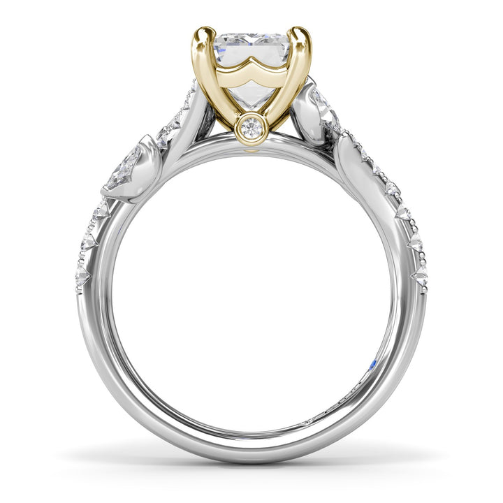Emerald Cut Vine-Inspired Engagement Ring