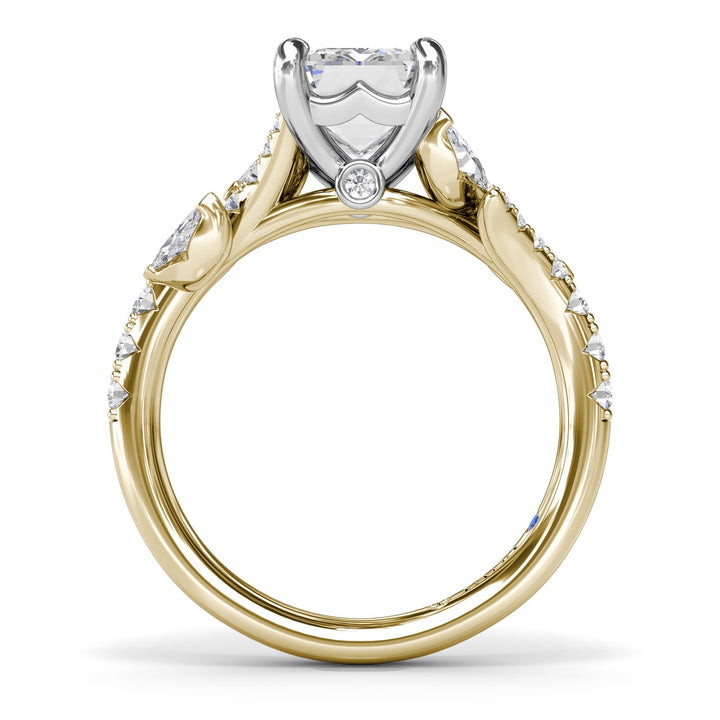 Emerald Cut Vine-Inspired Engagement Ring