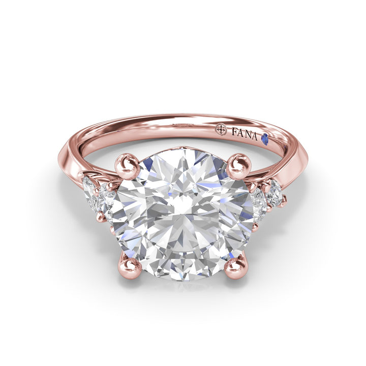 Marquise and Pear Side Stone Diamond Engagement Ring