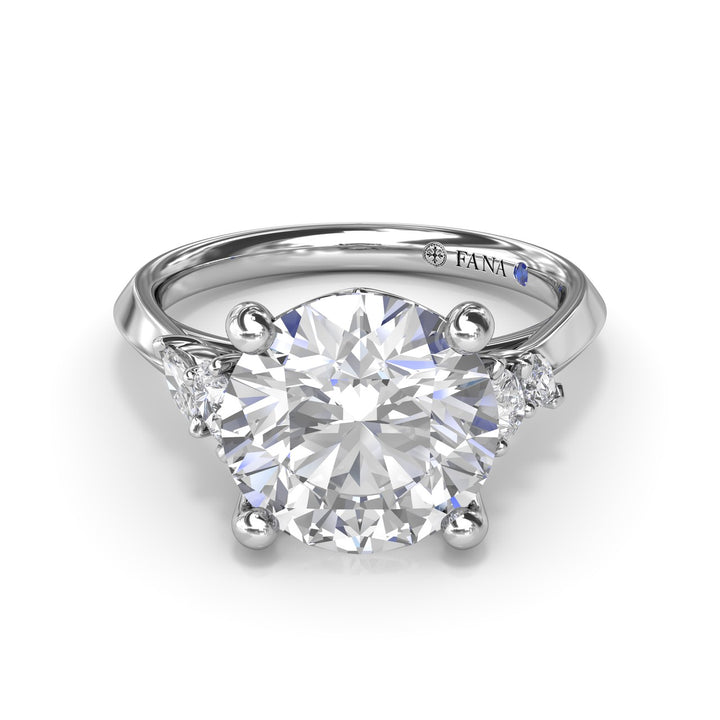Marquise and Pear Side Stone Diamond Engagement Ring