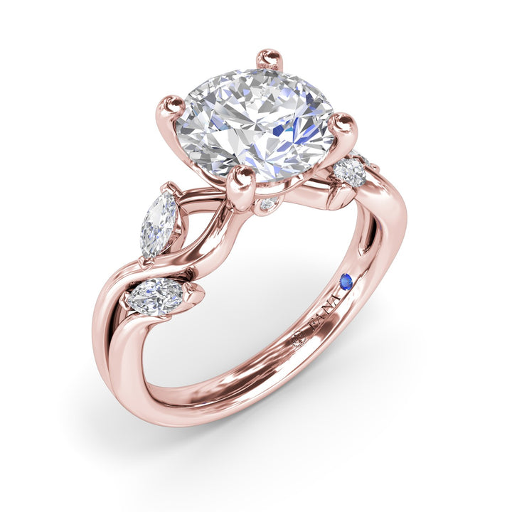 Vine-Inspired Criss Cross Engagement Ring