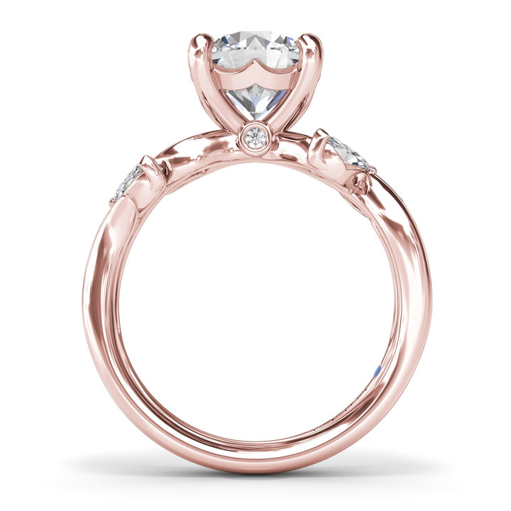 Vine-Inspired Criss Cross Engagement Ring