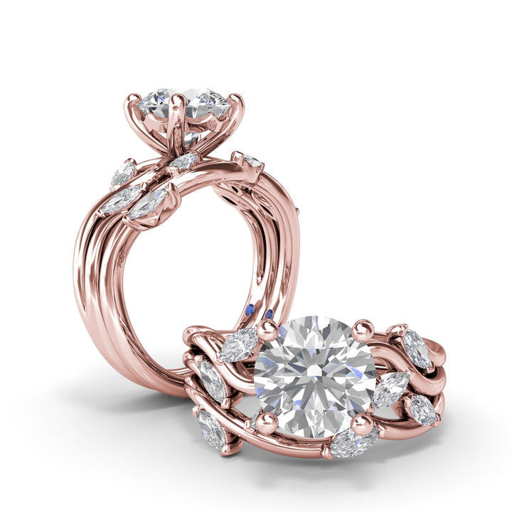 Vine-Inspired Criss Cross Engagement Ring