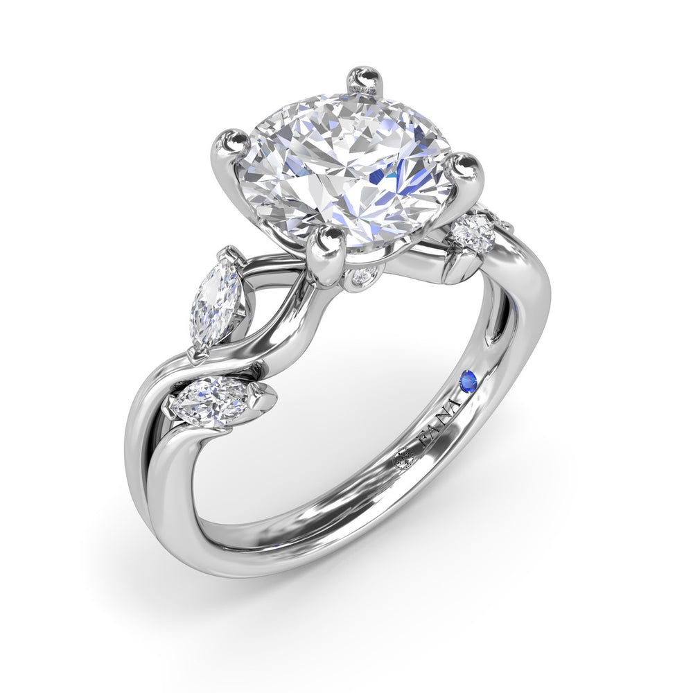 Vine-Inspired Criss Cross Engagement Ring
