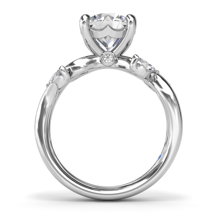 Vine-Inspired Criss Cross Engagement Ring