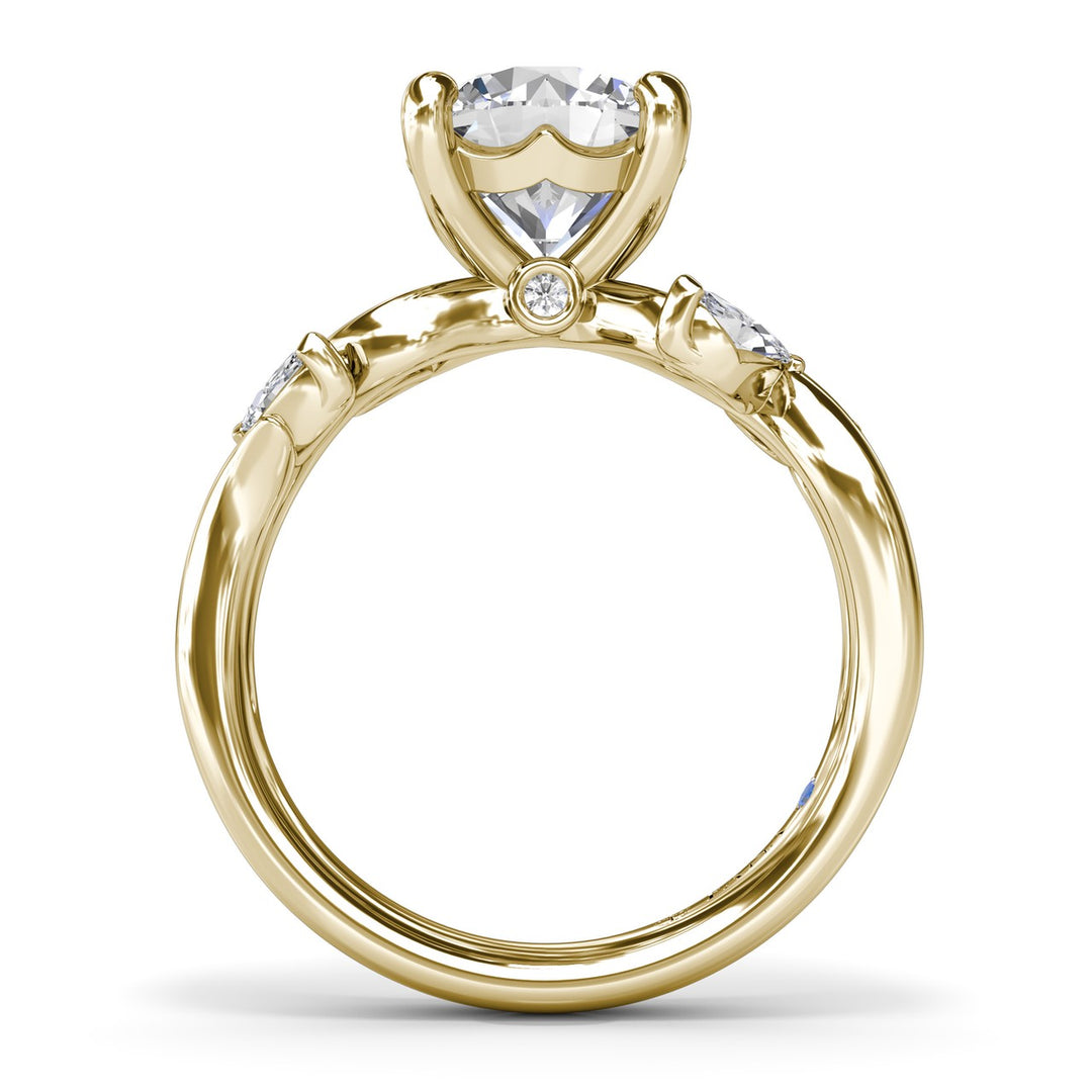 Vine-Inspired Criss Cross Engagement Ring