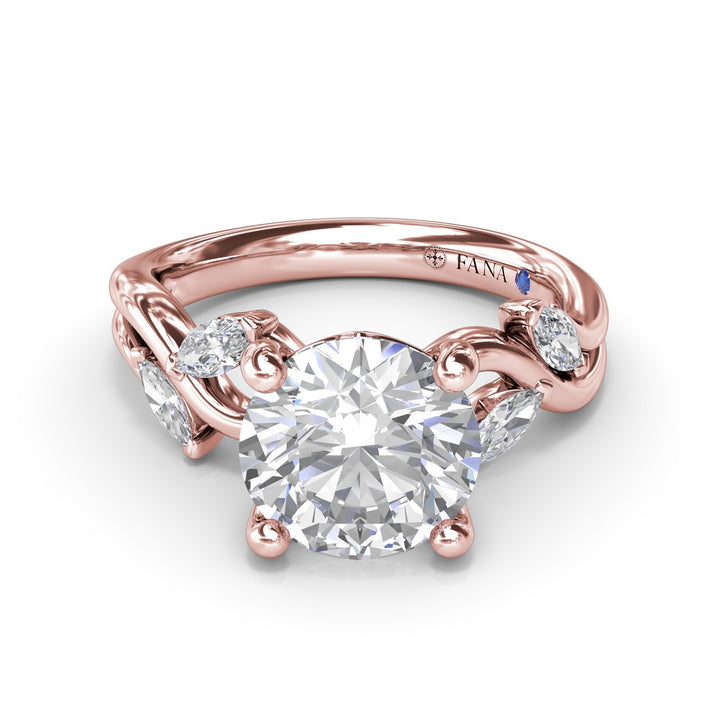 Vine-Inspired Criss Cross Engagement Ring
