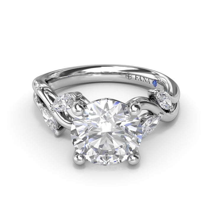 Vine-Inspired Criss Cross Engagement Ring
