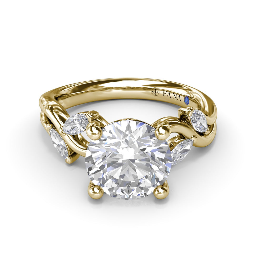 Vine-Inspired Criss Cross Engagement Ring