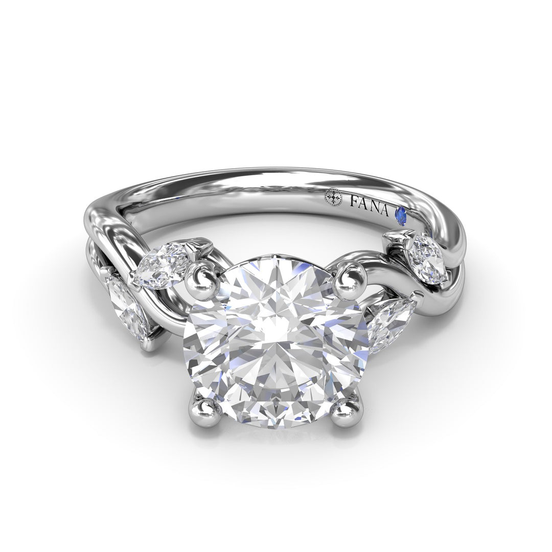 Vine-Inspired Criss Cross Engagement Ring