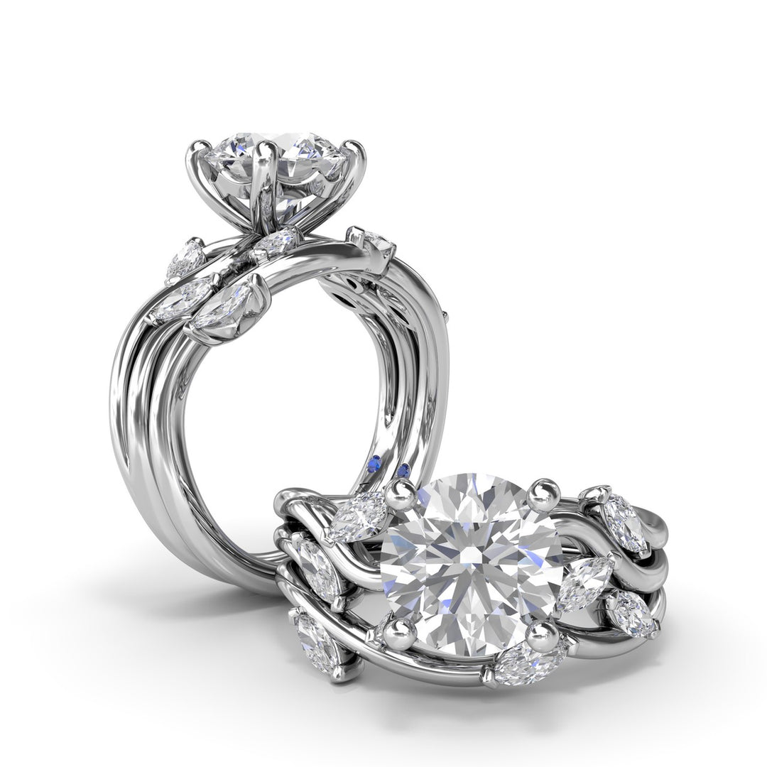 Vine-Inspired Criss Cross Engagement Ring