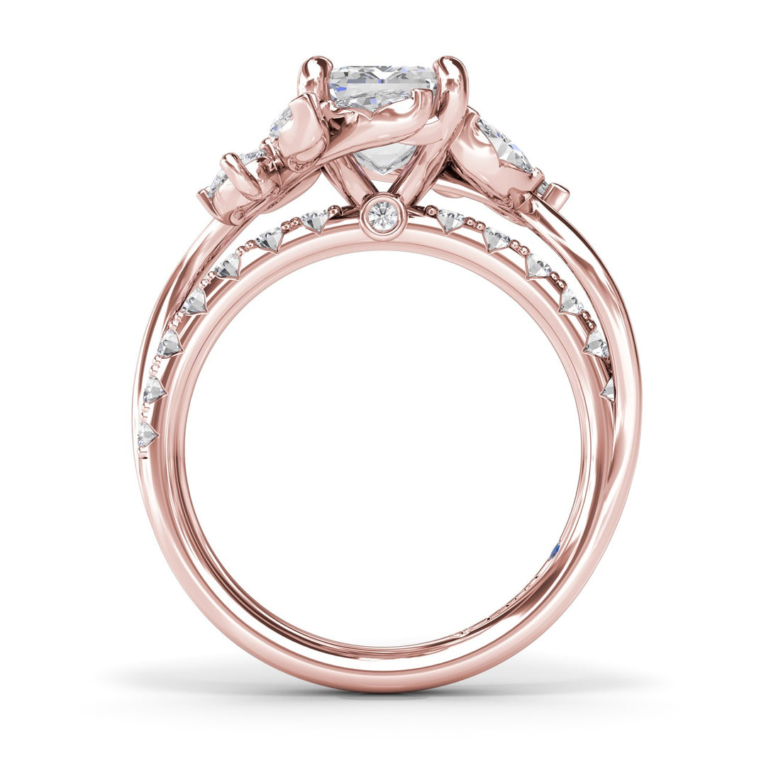Vine-Inspired Emerald Cut Engagement Ring