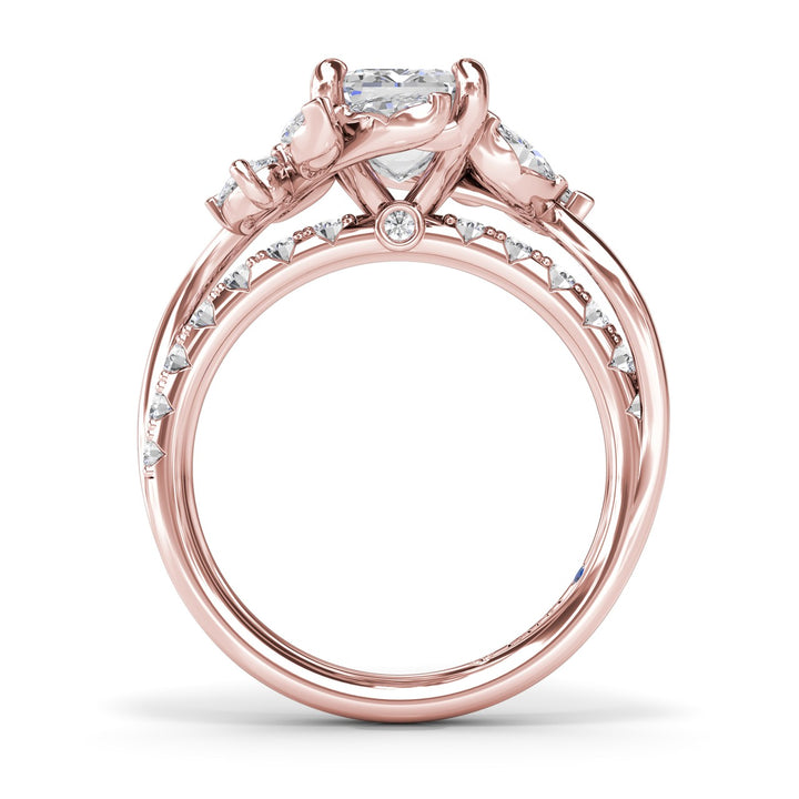 Vine-Inspired Emerald Cut Engagement Ring
