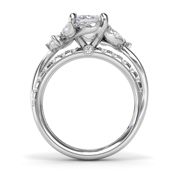 Vine-Inspired Emerald Cut Engagement Ring
