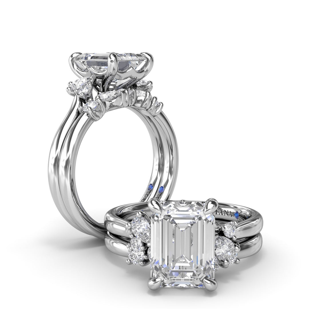Vine-Inspired Split Round Diamond Engagement Ring