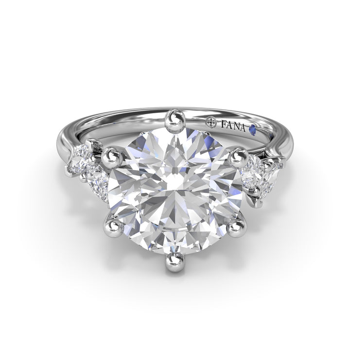 Vine-Inspired Split Round Diamond Engagement Ring