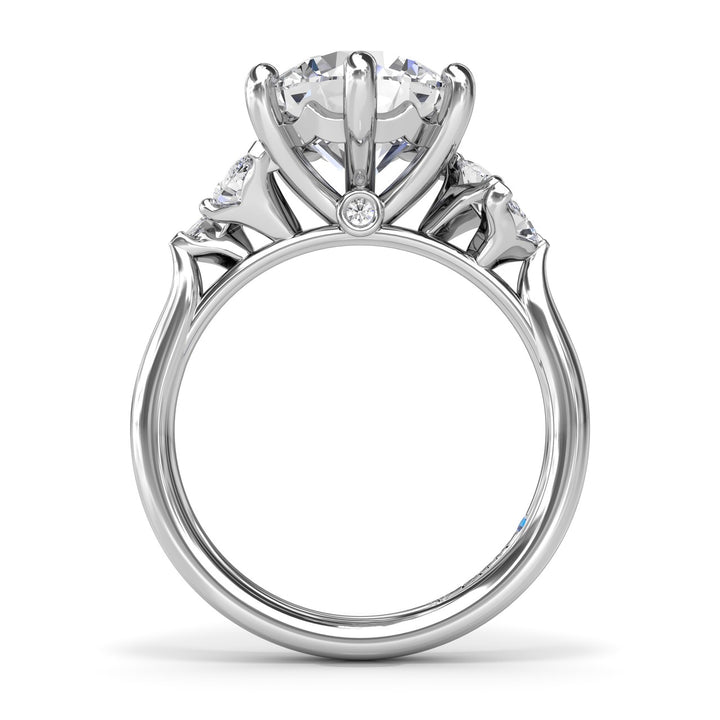 Vine-Inspired Split Round Diamond Engagement Ring
