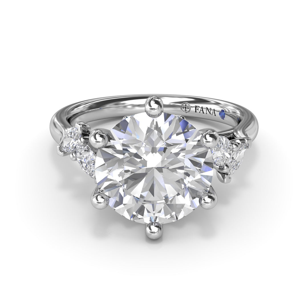 Vine-Inspired Split Round Diamond Engagement Ring