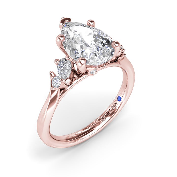 Timeless Pear Shaped Diamond Engagement Ring