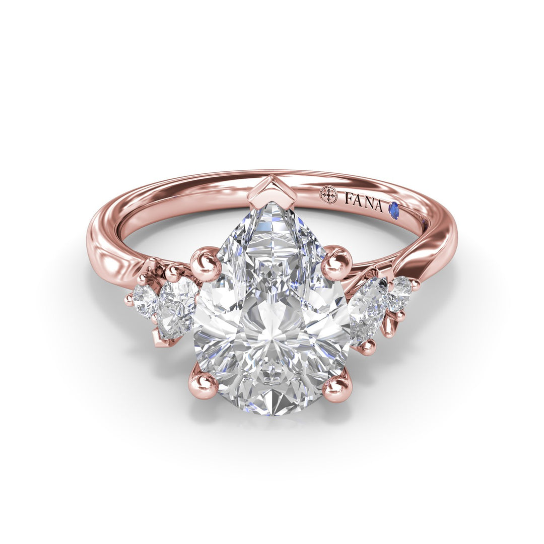 Timeless Pear Shaped Diamond Engagement Ring