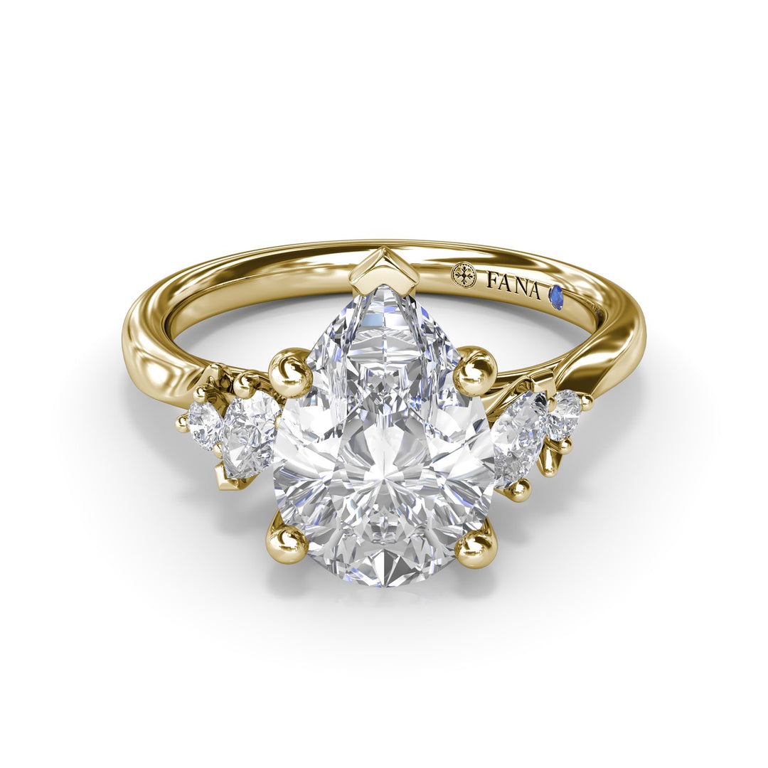 Timeless Pear Shaped Diamond Engagement Ring