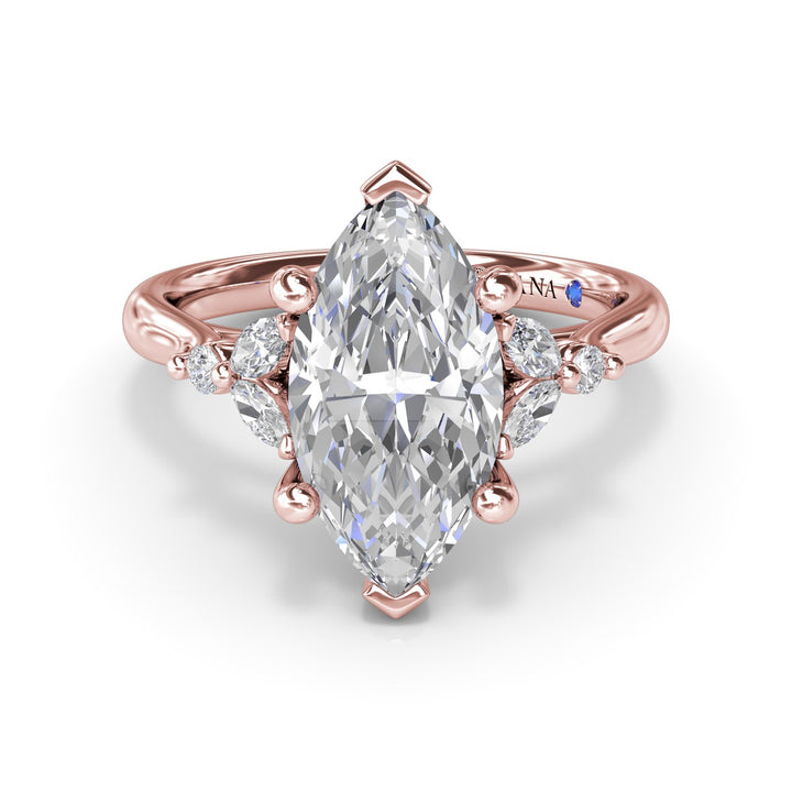 Elegant Marquise Diamond Engagement Ring