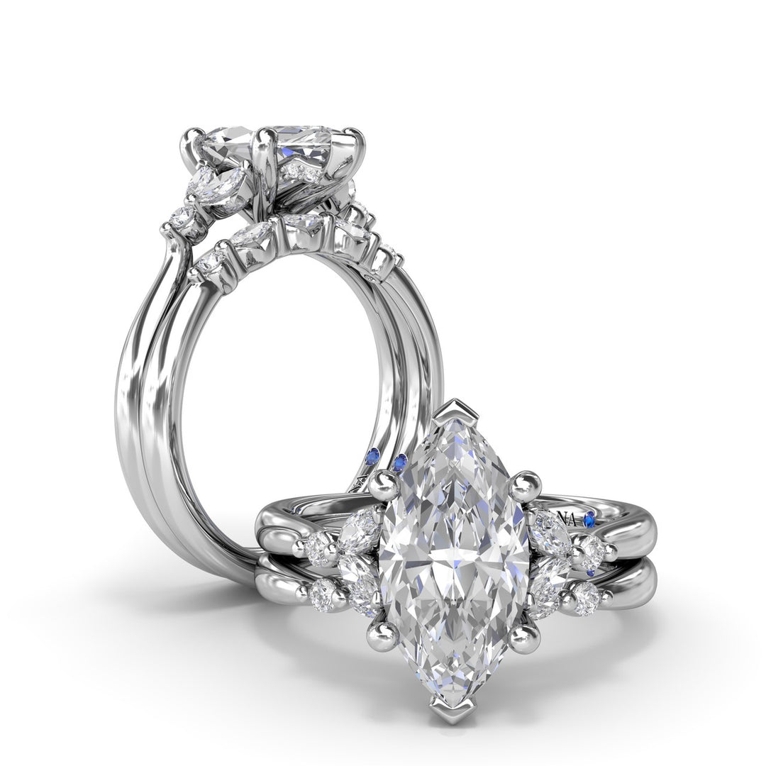 Elegant Marquise Diamond Engagement Ring