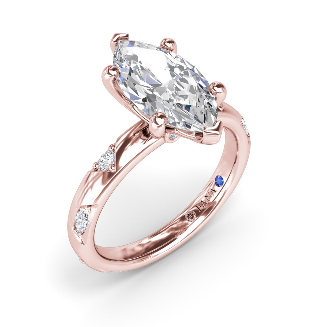 Abstract Marquise Diamond Engagement Ring