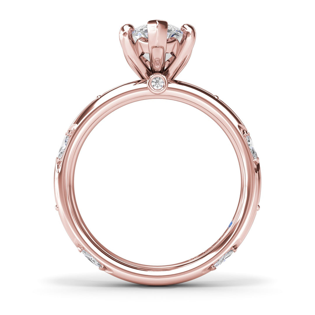 Abstract Marquise Diamond Engagement Ring