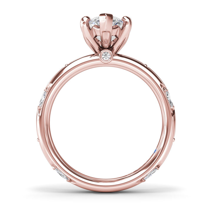 Abstract Marquise Diamond Engagement Ring