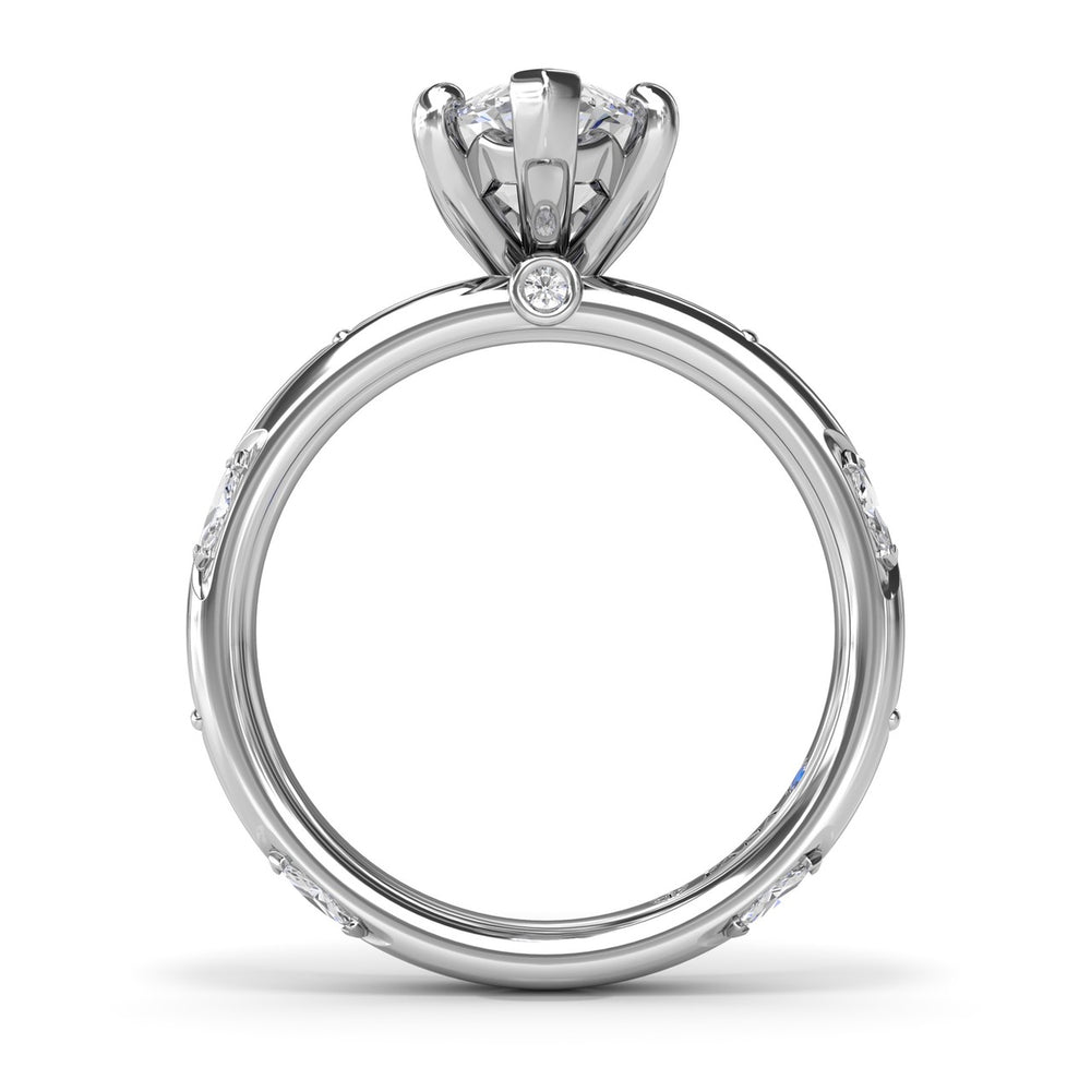 Abstract Marquise Diamond Engagement Ring