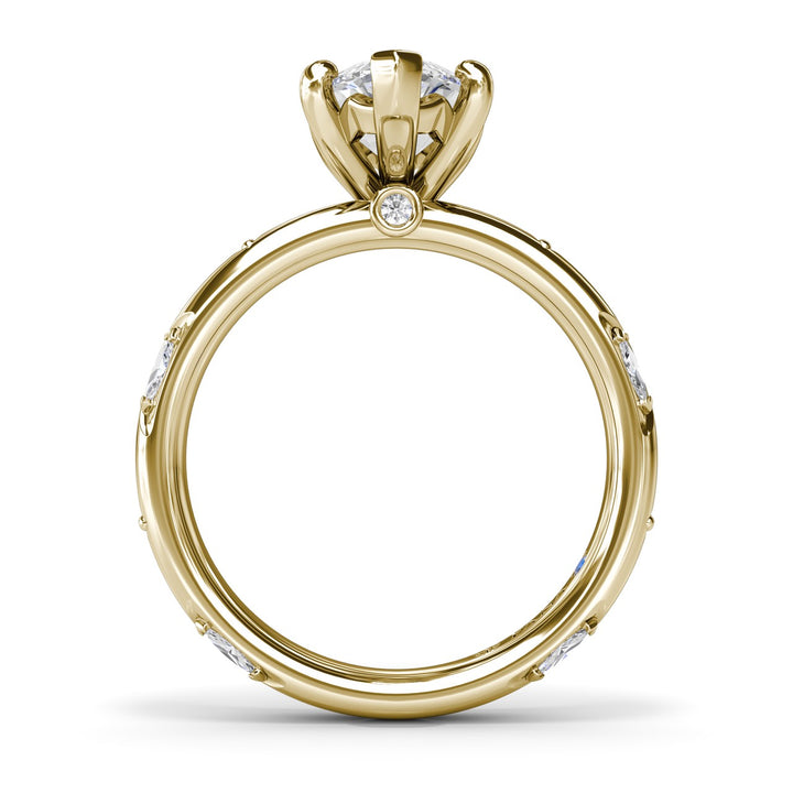 Abstract Marquise Diamond Engagement Ring