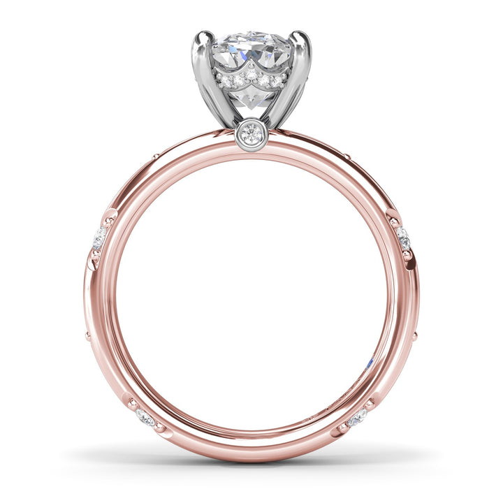 Abstract Oval Diamond Engagement Ring