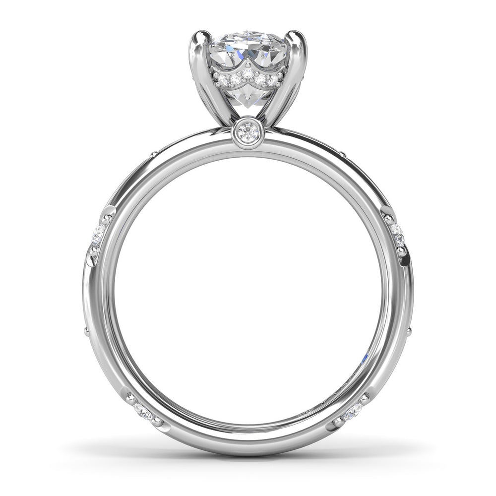 Abstract Oval Diamond Engagement Ring